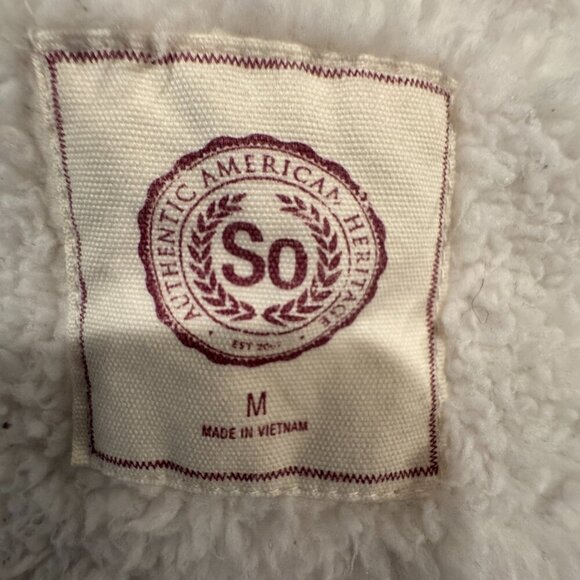 Women's SO White Zipper Sleeveless Vest Quilted Jacket Size Medium - Picture 6 of 8